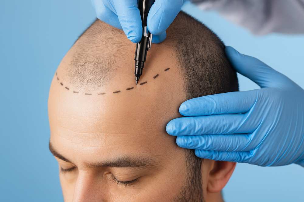 Hairline design in hair transplants