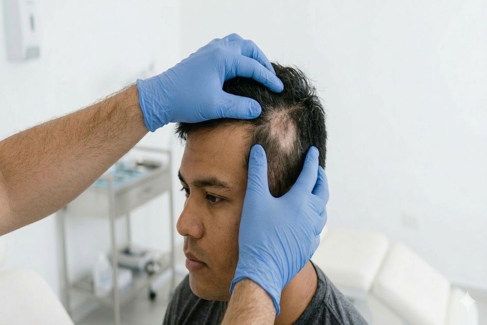 Alopecia triangular