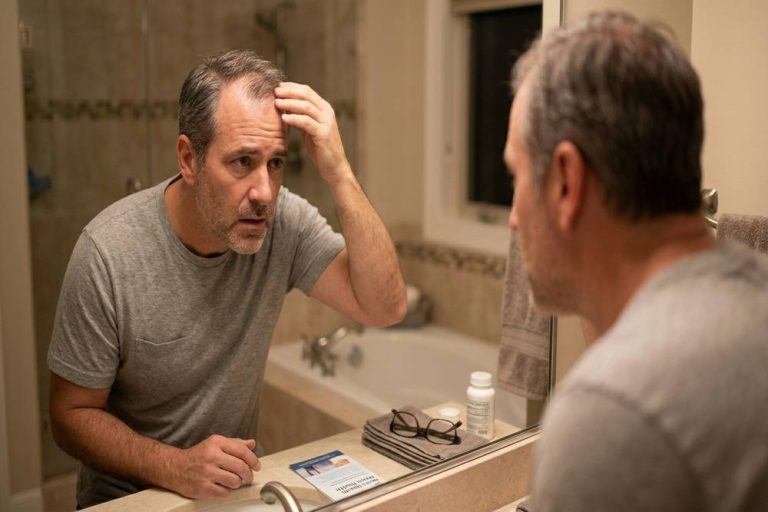 Caída de cabello en hombres por cambios hormonales