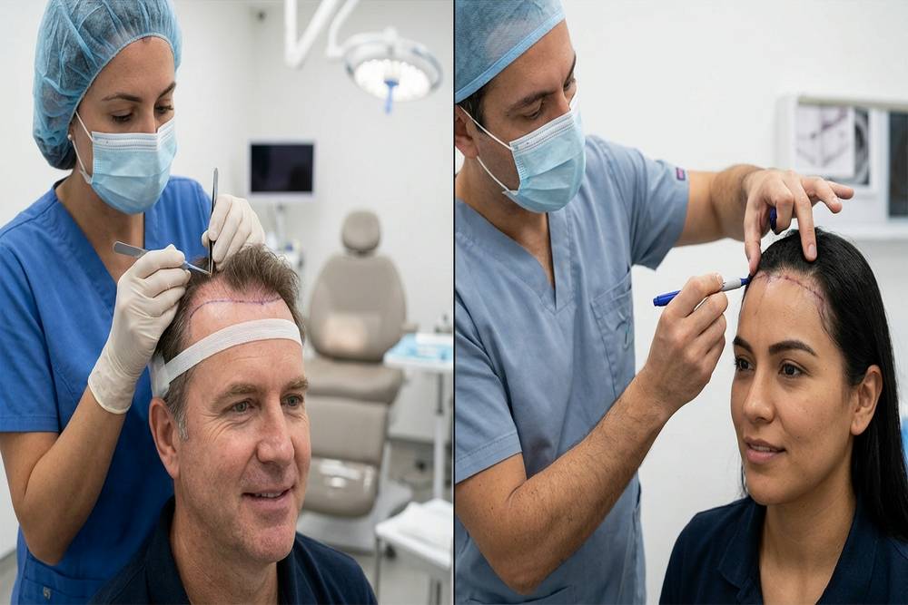 Trasplante capilar vs frontoplastia para un frente amplia